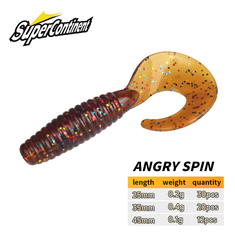 Fishing Lure Soft Plastic - Appât souple supercontinent en colère 25mm