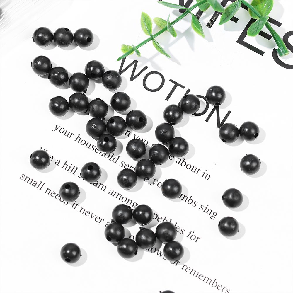 Fishing Lure Accessories - Perles de pêche noires rondes souples