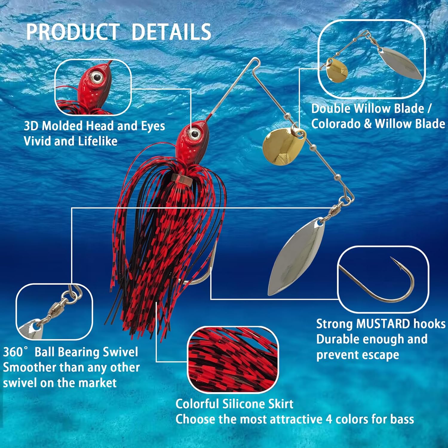 Eupheng Spinner appât cuillère - Fishing Lure Swimbait avis et prix