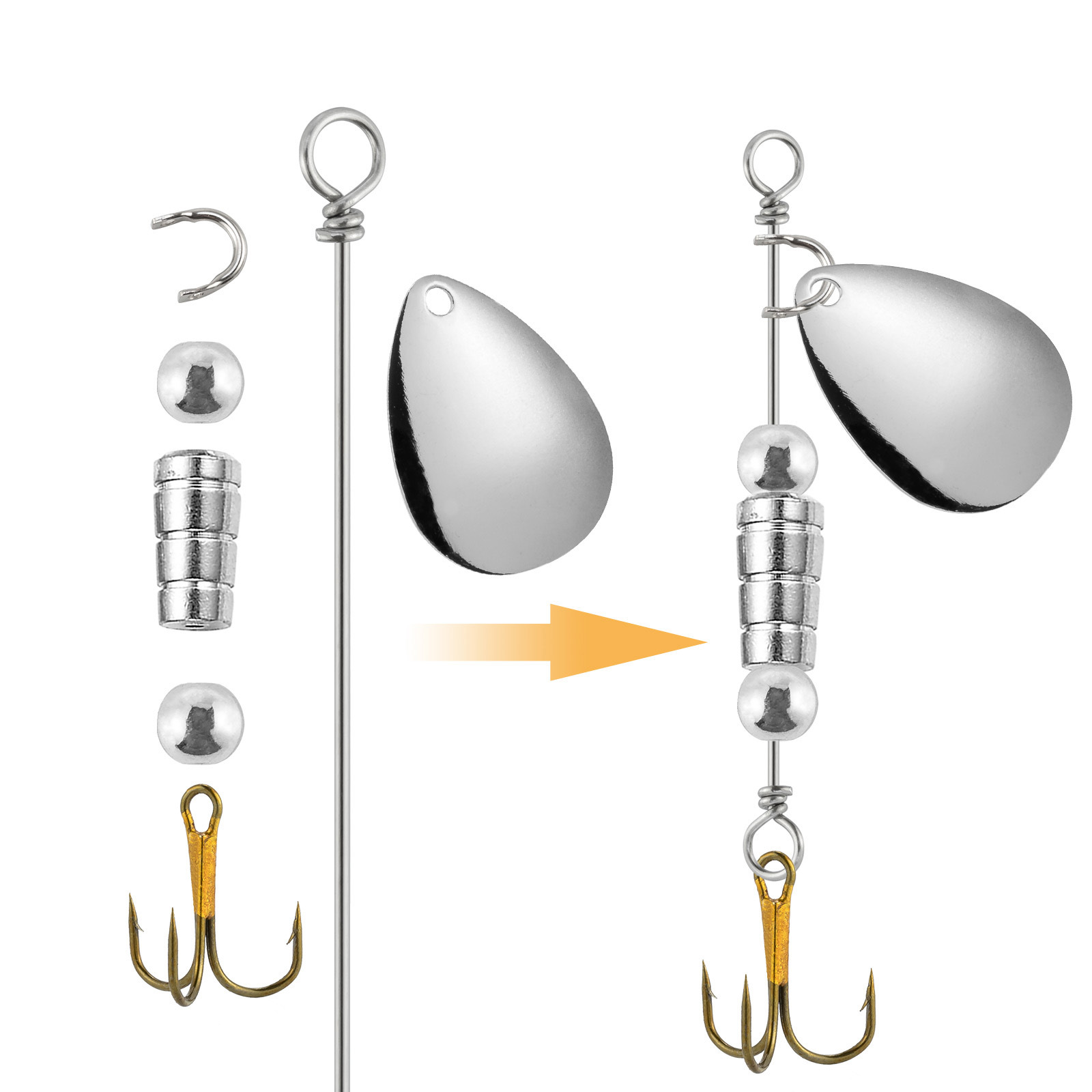 90 pièces de tiges de spinnerb - Fishing Lure Spinnerbait avis et prix
